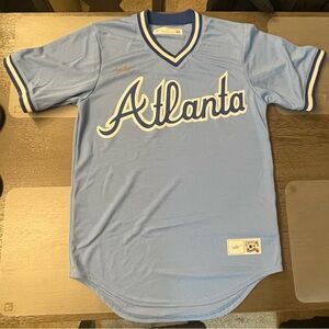 Atlanta Braves Light Blue Throwback Cooperstown Nike Jersey